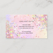 バタフライロゴシミュレートchunkyグリッター 名刺 (裏面)