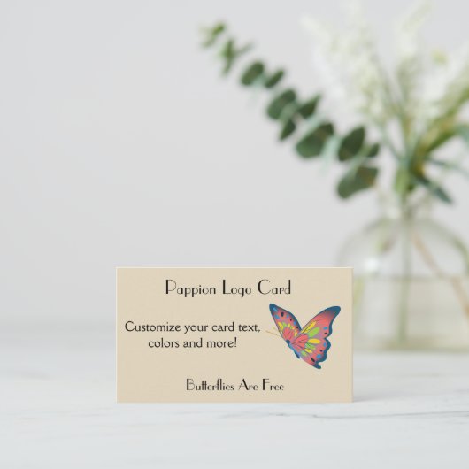 バタフライロゴ名刺の用紙 名刺 (スタンド正面)