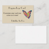 バタフライロゴ名刺の用紙 名刺 (正面/裏面)