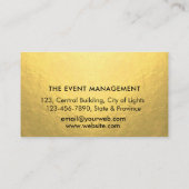 バタフライロゴ金ゴールド滴下グリッター エレガント 名刺 (裏面)