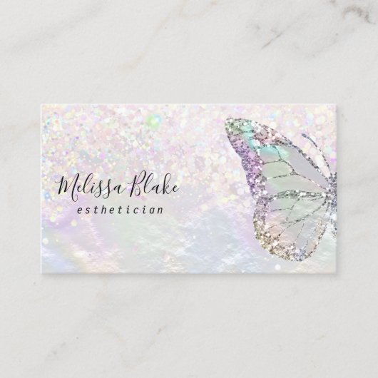 バタフライロフェイクゴグリッター名刺 名刺 (正面)