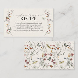 バタフライワイルドフラワーお願いレシピ持参 エンクロージャーカード