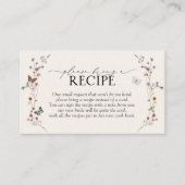 バタフライワイルドフラワーお願いレシピ持参 エンクロージャーカード (正面)