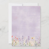 バタフライワイルドフラワーガーデンフローラベビーシャワー 招待状 (裏面)