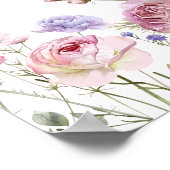 バタフライワイルドフラワーガールベビーシャワーへようこそ ポスター (角)