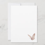 バタフライワイルドフラワーズブライダルシャワー 招待状 (裏面)