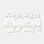 バタフライワイルドフラワーフビーボックス誕生日パーティー フェイバーボックス (折り畳みなし)