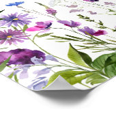 バタフライワイルドフラワーブライダルシャワーへようこそ18x24 ポスター (角)