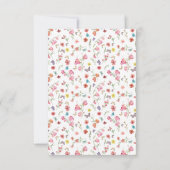 バタフライワイルドフラワーブライダルシャワーサンキューカード サンキューカード (裏面)