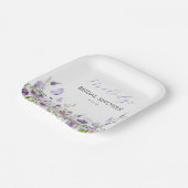 バタフライワイルドフラワーブライダルシャワー ペーパープレート (傾斜あり)