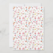 バタフライワイルドフラワーベビーシャワー招待状 招待状 (裏面)