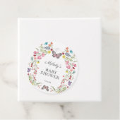 バタフライワイルドフラワーベビーシャワー フェイバータグ (インサイチュ)