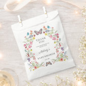 バタフライワイルドフラワーベビーシャワー フェイバーバッグ (クリップ留めされた状態)