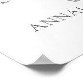 バタフライワイルドフラワーベビーシャワー ポスター (角)