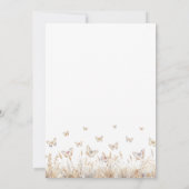 バタフライワイルドフラワーボホガールベビーシャワー 招待状 (裏面)