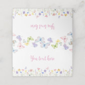 バタフライワイルドフラワー座席表誕生日パーティー プレイスカード (外部開封)