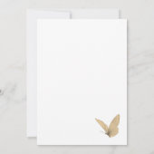 バタフライワイルドフラワー秋ベビーシャワー 招待状 (裏面)