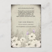 バタフライワイルドフラワー詳細結婚ズ エンクロージャーカード (裏面)