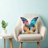 バタフライワイルド自然アニマルカラーアート絵を描ズ クッション (椅子)