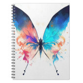 バタフライワイルド自然アニマルカラーアート絵を描ズ ノートブック (正面)