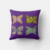 バタフライワードアート装飾アクセント装飾用クッション クッション (裏面)