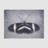 バタフライヴィンテージアンティーク白黒デコパージュ 薄葉紙 (正面)