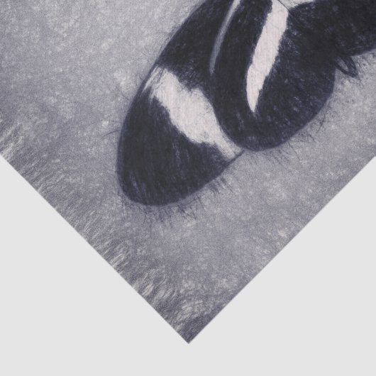 バタフライヴィンテージアンティーク白黒デコパージュ 薄葉紙 (詳細)