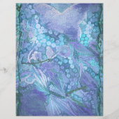 バタフライヴィンテージパープルティール（緑がかった色）ブルーロマンチック (裏面)