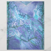 バタフライヴィンテージパープルティール（緑がかった色）ブルーロマンチック (正面)