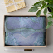 バタフライヴィンテージパープルティール（緑がかった色）ブルーロマンチック 薄葉紙 (ギフト)