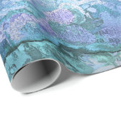 バタフライヴィンテージパープルティール(緑がかった色)ブルーロマンティック ラッピングペーパー (ロールコーナー)
