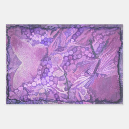バタフライヴィンテージパープルビクトリアンスタイルロマンチック ラッピングペーパーシート