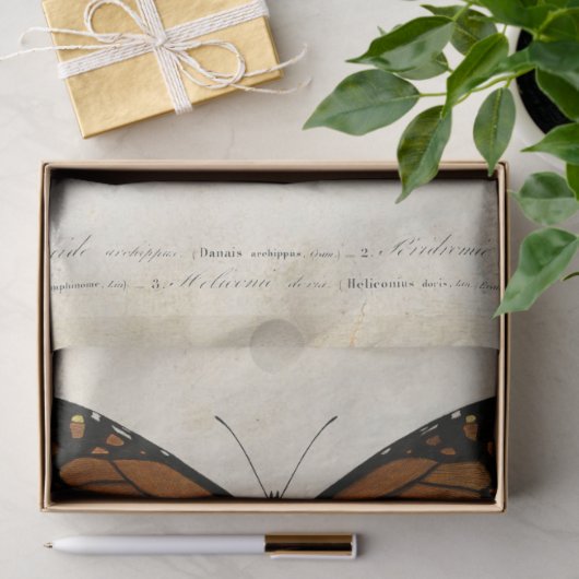 バタフライヴィンテージフランスのカルテアフターデクページ 薄葉紙 (ギフト)