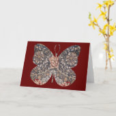 バタフライヴィンテージフローラアートカードシリーズ11 カード (黄色い花)