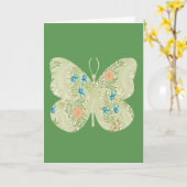 バタフライヴィンテージフローラカードシリーズ6 カード (黄色い花)
