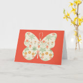 バタフライヴィンテージフローラカードシリーズ9 カード (黄色い花)