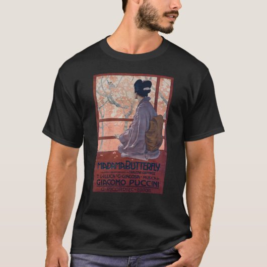 バタフライヴィンテージポスター(1904年) Tシャツ (正面)