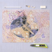 バタフライヴィンテージ金ゴールドパープルピンクロマンチックアート 薄葉紙 (クラフト)