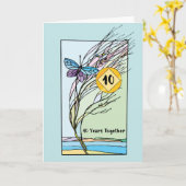 バタフライ人間関係10周年 カード (黄色い花)