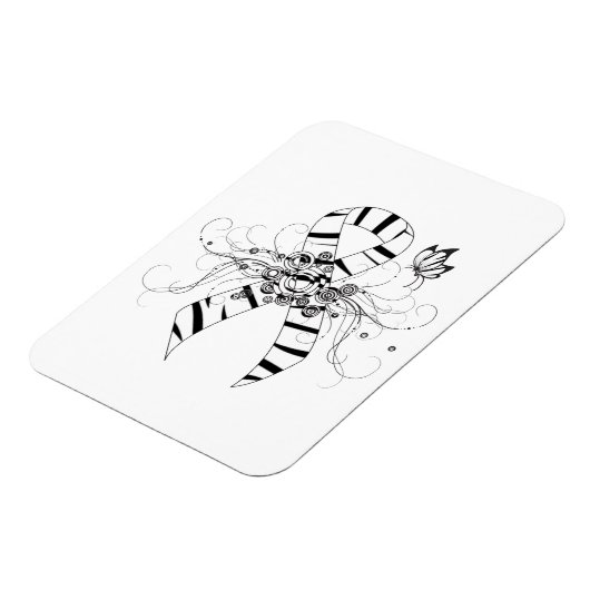 バタフライ付きゼブラ印刷リボン マグネット (左側)