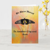 バタフライ付き移動カードオレンジ カード (黄色い花)