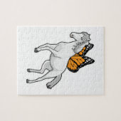 バタフライ付き馬 ジグソーパズル (横)