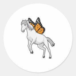 バタフライ付き馬 ラウンドシール
