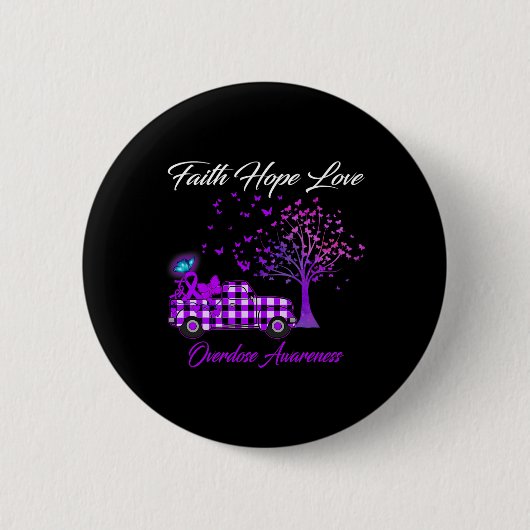 バタフライ信仰希望ラブオーバードーズ認識度1 缶バッジ (正面)