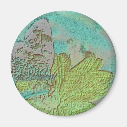 バタフライ写真 マグネット (正面)