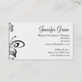 バタフライ効果の芸術の名刺 名刺 (裏面)