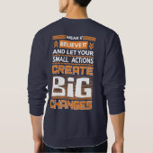 バタフライ効果カオス理論 スウェットシャツ (裏面)