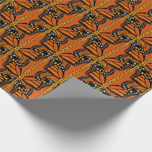 バタフライ包装紙パーソナライズされたギフト紙 ラッピングペーパー (角)