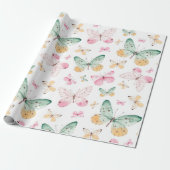 バタフライ包装紙 ラッピングペーパー (アンロールド)