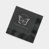 バタフライ卒業 箔ナプキン (左)